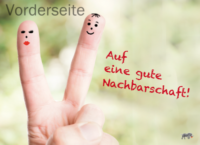 AktionsPostkarten Gute Nachbarschaft ImmowerbungAhrendt