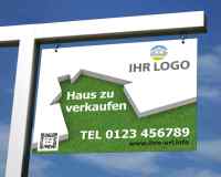 Werbeschilder für Maklergalgen Werbeschilder für Maklergalgen