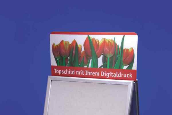 Topschild für Kundenstopper inkl. Druck