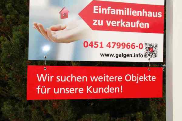 Unterhängeschild für Maklergalgen